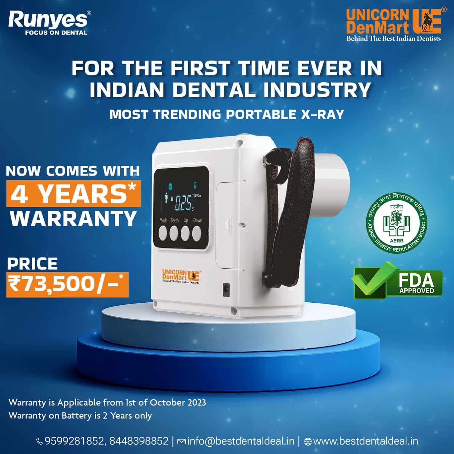 Runyes Portable X-rays with 4-years warranty