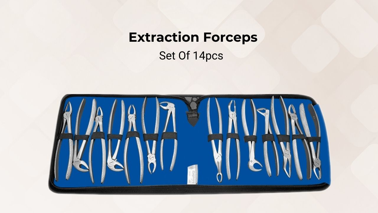 Extraction Forceps Set Of 14 Pieces