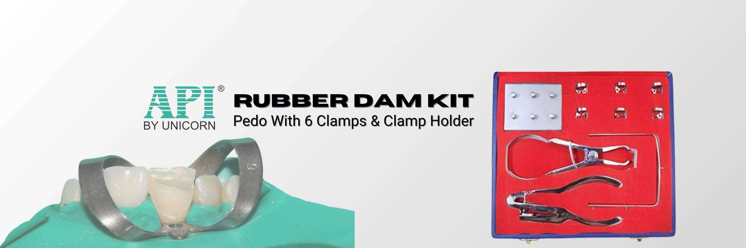 Rubber Dam Kit – Paedo With 6 Clamps & Clamp Holder